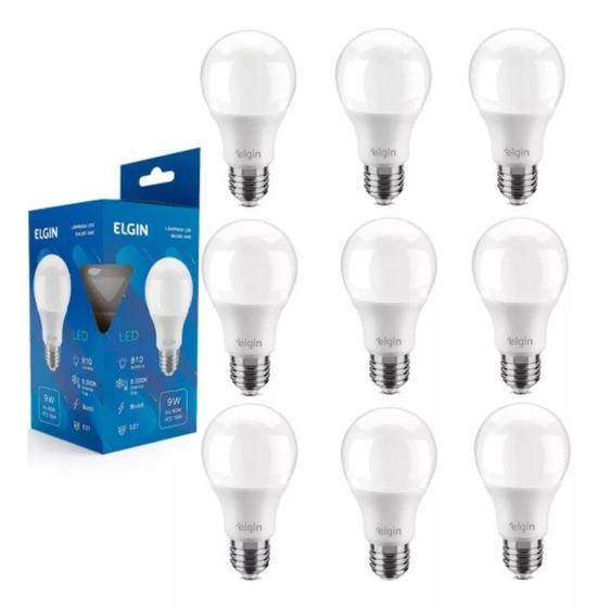 Imagem de Kit 10 Lâmpada Led 9w Bulbo Soquete E27 Bivolt Casa Comércio