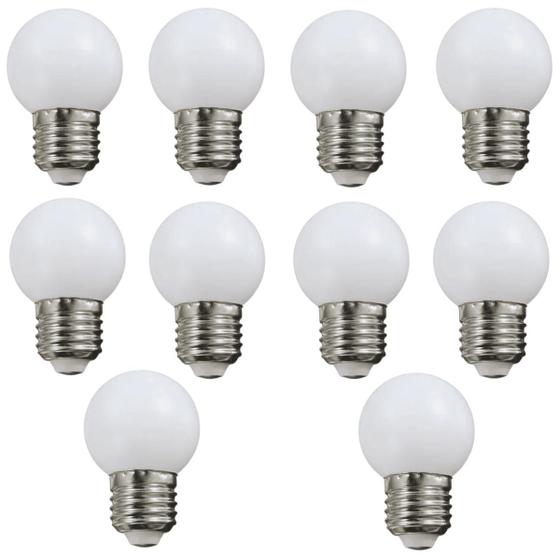 Imagem de Kit 10 Lâmpada Led Bolinha 3w E27 Penteadeira Camarim Varal Espelho Abajur Lustre Branco Frio ou Quente 127v Ou 220v