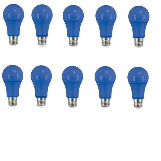 Imagem de Kit 10 Lâmpada Led Bulbo Cor Azul 7W Citylumi Atacado