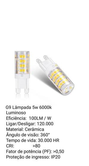 Imagem de Kit 10 Lâmpada Led Halopim G9 5w Para Lustres Arandelas - MAXBOM