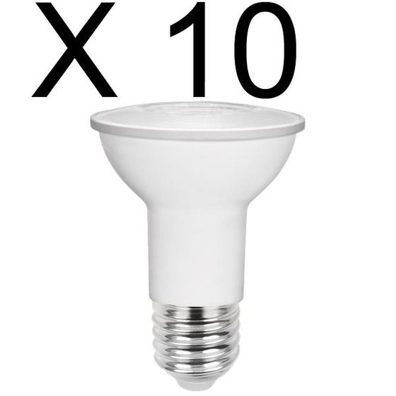 Imagem de Kit 10 lampada led par20 4,5w 430lm 25 graus branco quente 3000k e27 stella