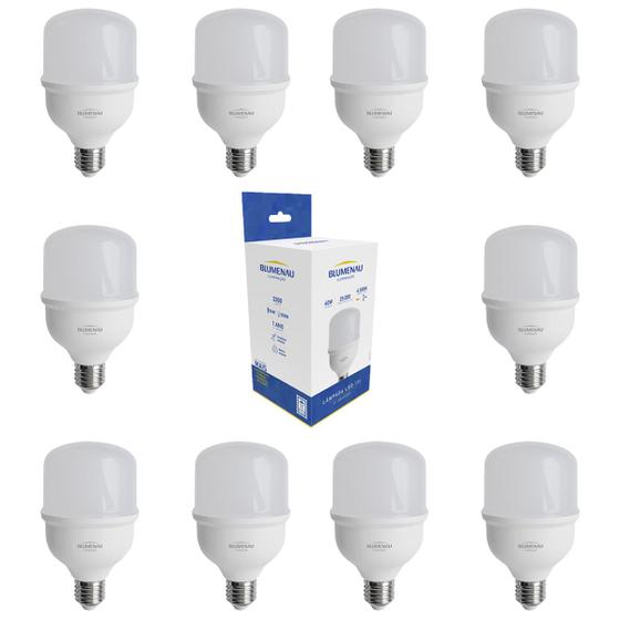 Imagem de Kit 10 Lâmpadas Bulbo LED 40W 6500K Branco Frio Alta Potência  Blumenau