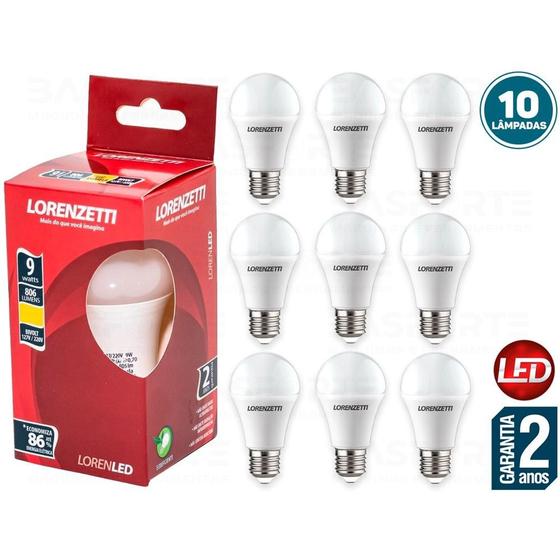 Imagem de Kit 10 Lâmpadas De Led Lorenzetti 9w 6500k Bivolt