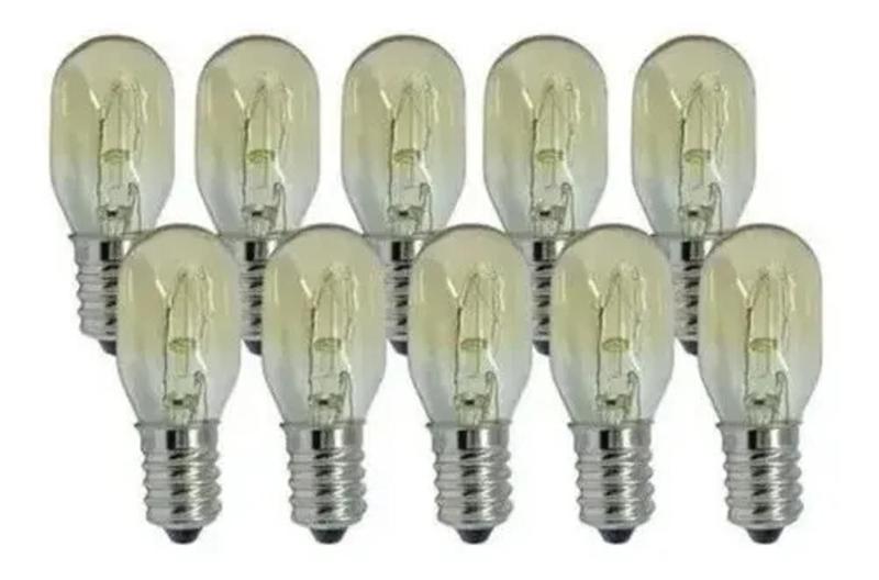 Imagem de Kit 10 Lampadas Geladeiras Microondas E14 15w 127v E 220v