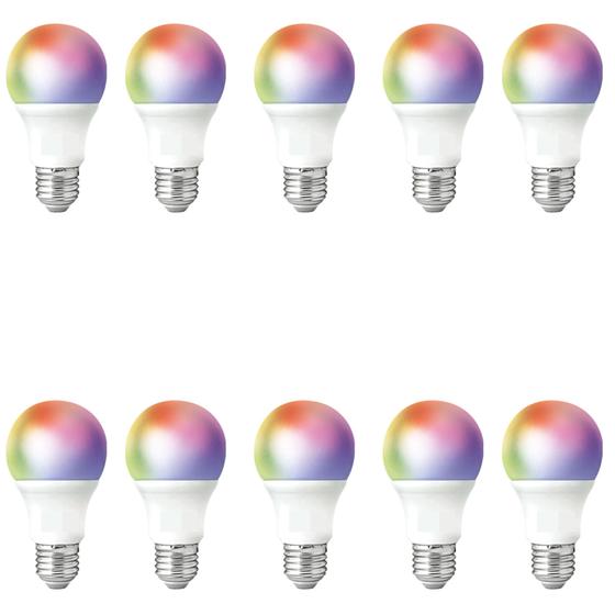 Imagem de Kit 10 Lâmpadas Inteligente Rgb Formato Pera Conexão com Alexa Google Assistente 15w Avant