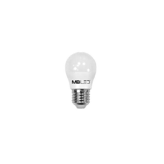 Imagem de Kit 10 Lâmpadas Led 4,9w Bolinha E27 Branca Morna 3000k MBLED