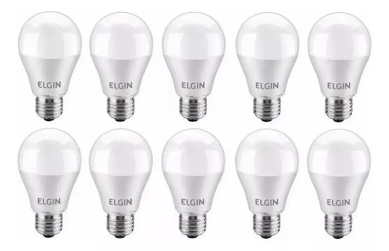 Imagem de Kit 10 Lâmpadas LED 9w 3000k Branco Quente - Elgin