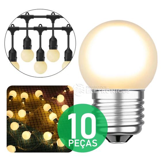 Imagem de Kit 10 Lâmpadas Led Bolinha G45 3w 270 Resistente A Queda Bivolt 61268