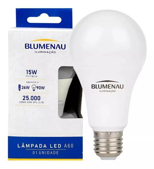 Imagem de Kit 10 Lâmpadas LED Bulbo 15w 6500k Branco Frio - Blumenau