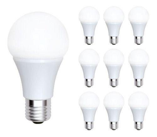 Imagem de Kit 10 Lâmpadas Led Bulbo 9w E27 Branco Frio Inmetro 