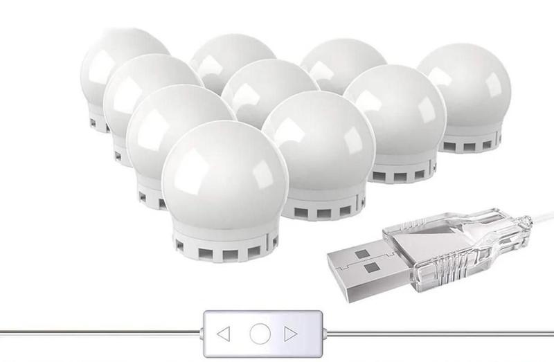 Imagem de Kit 10 Lâmpadas Led Usb Para Espelho Camarim Maquiagem