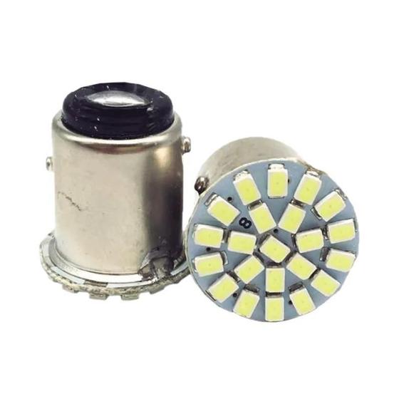 Imagem de Kit 10 Lampadas Luz Ré Placa 1 Polo 22 Led 1156 Universal