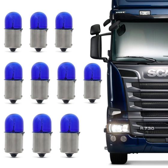 Kit 10 Lâmpadas Super Branca Trava Reta R5W BA15s 67 4200K 24V Ré Painel Placa Teto Menor preço em Kit 10 Lâmpadas Super Branca Trava Reta R5W BA15s 67 4200K 24V Ré Painel Placa Teto