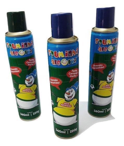 Kit 10 Lança Espuma Spray Neve Espuminha Da Alegria 360 Ml Formatura Menor preço em Kit 10 Lança Espuma Spray Neve Espuminha Da Alegria 360 Ml Formatura