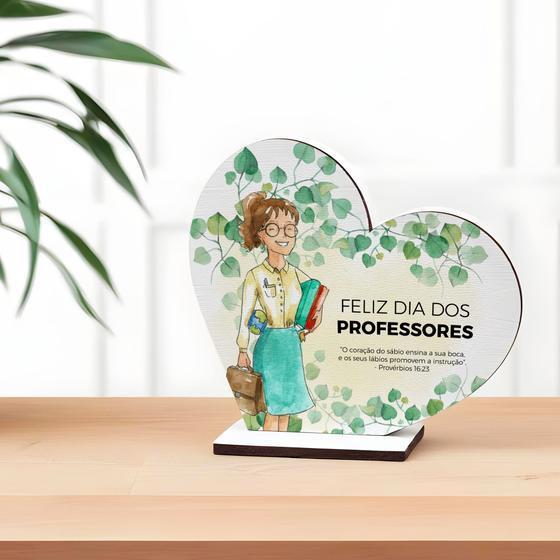 Imagem de Kit 10 Lembrancinhas Decorativo Dia dos Professores MDF 