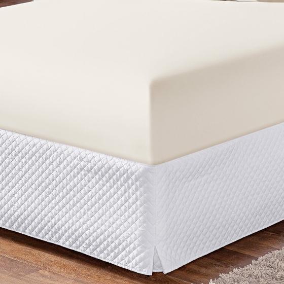 Imagem de Kit 10 Lençol Liso com Elástico Soft Casal Padrão 100% Poliéster 180 Fios Macio de Baixo