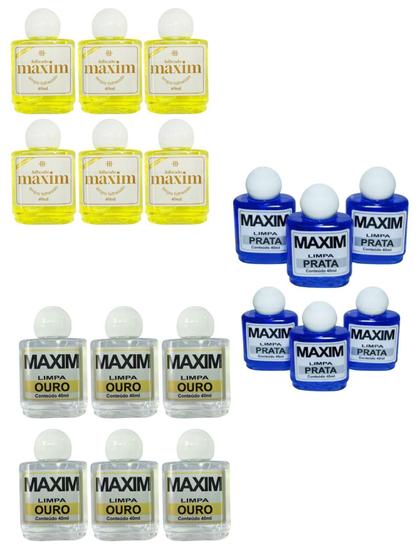 Imagem de Kit 10 Limpa Chapeados+ 10 Limpa Pratas 925 Maxim+ 10 Limpa