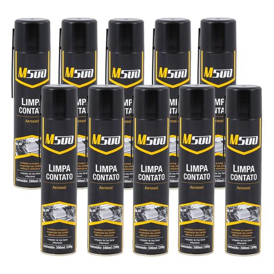 Imagem de Kit 10 Limpa Contato Spray PC Placa Eletronico Automotivo 300ml M500