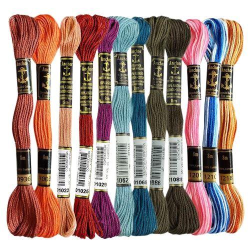 Imagem de Kit 10 Linha Anchor Corrente Cores Sortidas