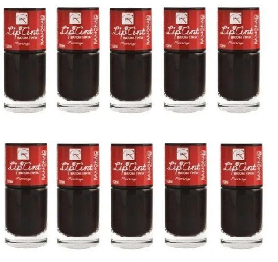 Imagem de Kit 10 Lip Tint Labial Cor 03 Morango 10ml - Ramona Make Up