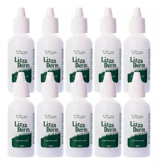 Imagem de Kit 10 Loção Lizza Derm Para Hidratação Os Pés 