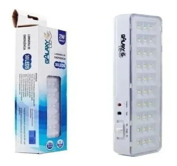 Kit 10 Luminaria De Emergencia 2w 30 Leds Galaxy Led Galaxyled