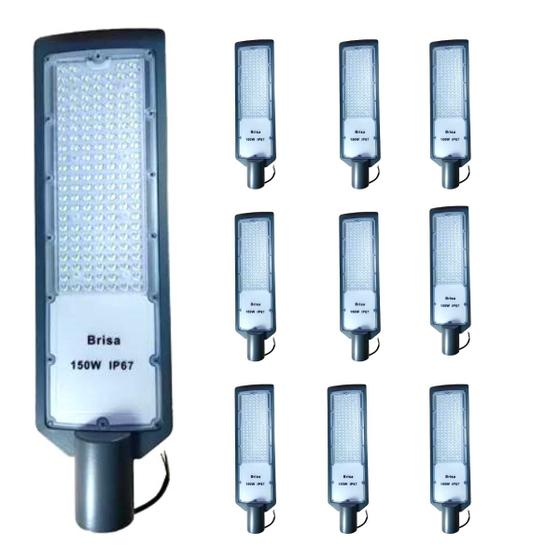 KIT 10 Luminária Led Para Poste 150w Iluminação Publica Bivolt Ip67