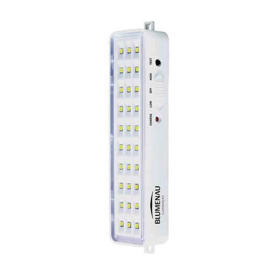 Imagem de Kit 10 Luminárias de Emergência Blumenau 30 Leds Recarregável Bivolt