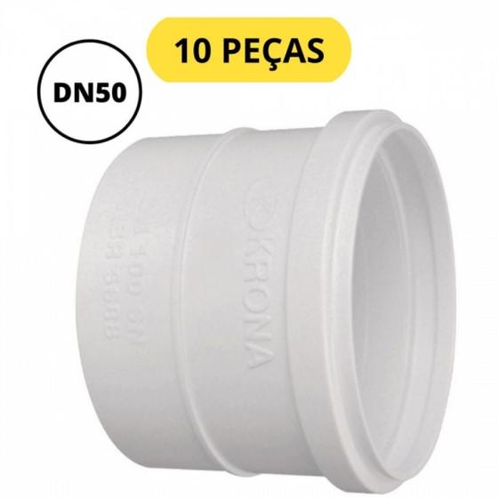 Imagem de Kit 10 luva para esgoto prim dn50 krona 0645