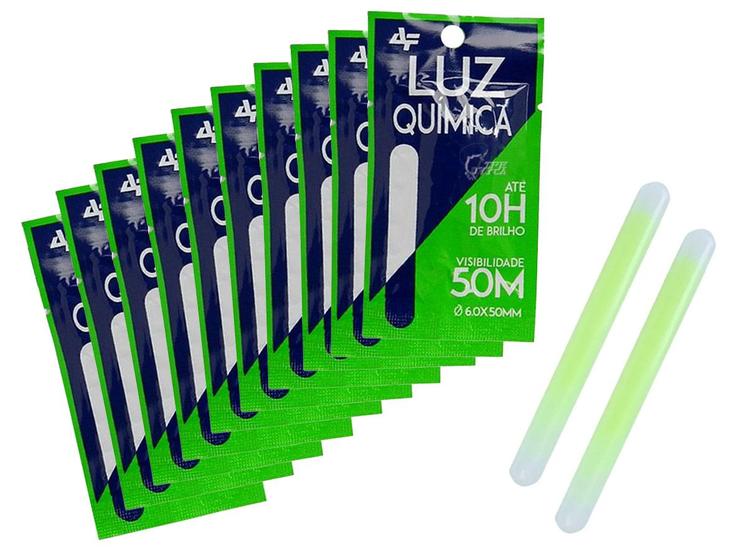 Imagem de Kit 10 Luz Química Albatroz Fishing - 6.0 x 50mm Cartela C/ 2 Unidades (20 Peças)