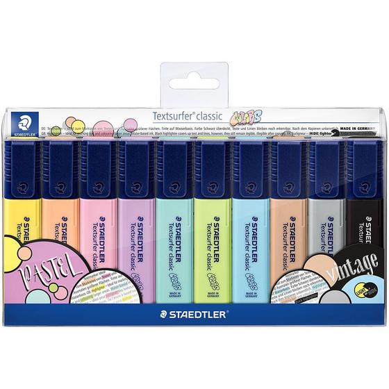 Imagem de Kit 10 Marca Texto Staedtler Textsurfer Classic Pastel&Vintage