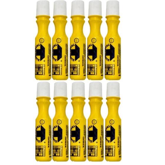 Imagem de Kit 10 Marcador Indust. Amarelo 60ml 2mm Traço Forte Baden