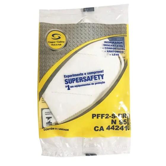 Kit 10 Máscara de Proteção Respirador Pff2 Elastico Orelha N95 Super Safety Registro Anvisa Menor preço em Kit 10 Máscara de Proteção Respirador Pff2 Elastico Orelha N95 Super Safety Registro Anvisa