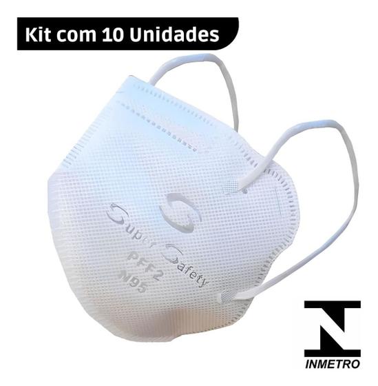 Imagem de Kit 10 Máscaras Hospitalar N95 Padrão Ffp2 Envio Imediato