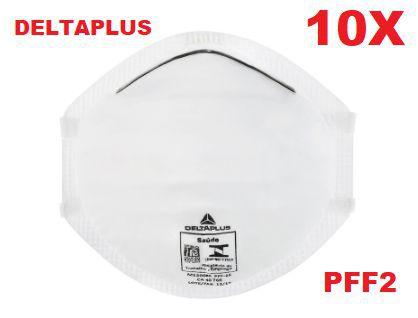 Kit 10 Máscaras Respirador Deltaplus Concha PFF2 Sem Válvula Linha Confort com Clipe nasal e Espuma Interna Cor Branca CA 40766 Menor preço em Kit 10 Máscaras Respirador Deltaplus Concha PFF2 Sem Válvula Linha Confort com Clipe nasal e Espuma Interna Cor Branca CA 40766
