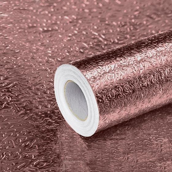 Imagem de Kit 10 Metros de Papel de Parede AntiOil Rose Gold Texturizado