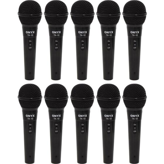 Imagem de Kit 10 Microfones Dinâmicos com Fio TK 10 Onyx