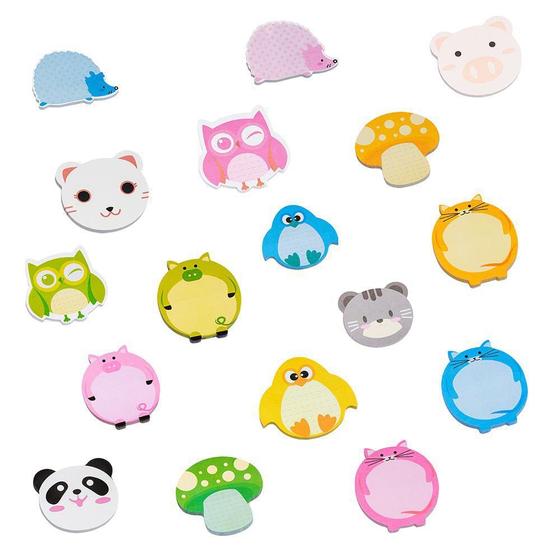 Imagem de Kit 10 Mini Blocos Adesivos Smart Notes Zoo Animais - BRW