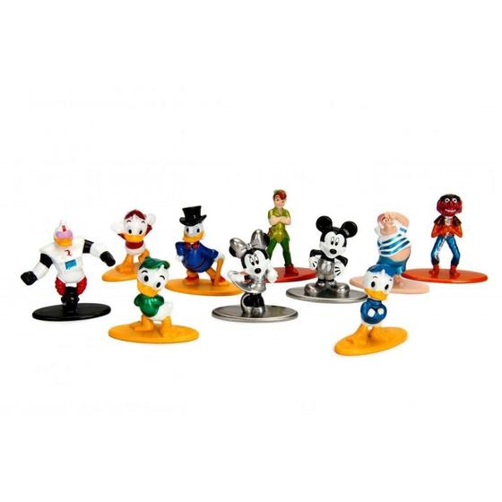 Imagem de Kit 10 Mini Bonecos Nano Metalfigs Disney - Jada Toys