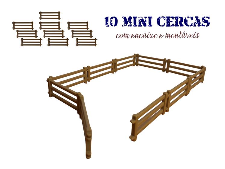 Imagem de Kit 10 Mini Cerca Jardim Terrário Miniatura Cerquinha 6x3cm