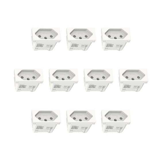 Imagem de Kit 10 Modulo Tomada 10A S70202104 Branco Orion Schneider
