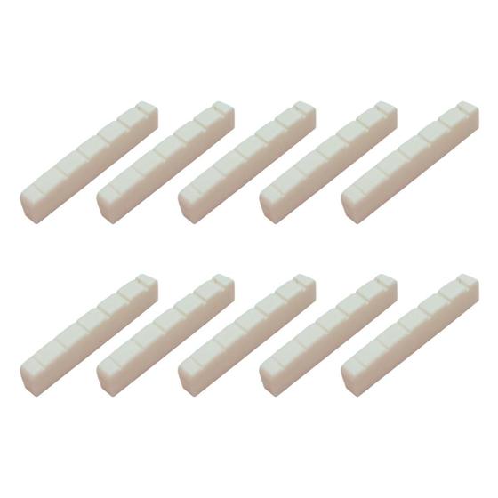 Imagem de Kit 10 Nut Violão Nylon Clássico Osso Branco Com Marcação