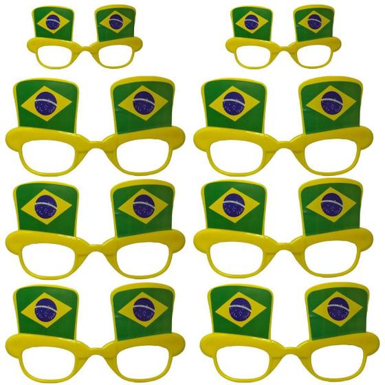 Imagem de Kit 10 Óculos Do Brasil Cartola Copa Do Mundo