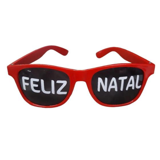 Imagem de Kit 10 Óculos Personalizados Com Frase Feliz Natal