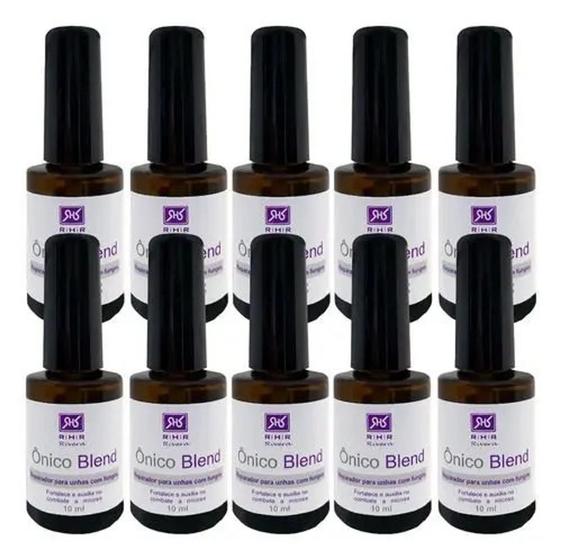 Imagem de Kit 10 Ônico Blend 10ml Pincel - Fortalecedor De Unhas - RHR Cosméticos