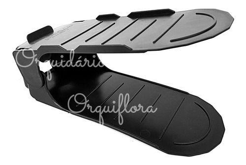 Imagem de Kit 10 Organizador Sapatos Tênis Rack Preto Regulagem Altura