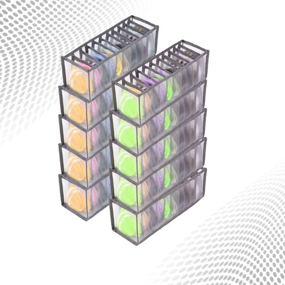 Imagem de Kit 10 Organizadores Colméia Roupa Armário Gaveta 11 Nichos