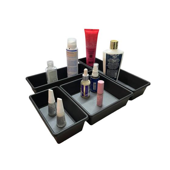Imagem de Kit 10 Organizadores De Gaveta Armário Closet Cozinha Multiuso Antiderrapante Otimização De Espaço