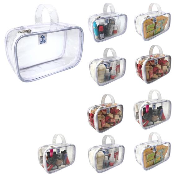 Imagem de Kit 10 Organizadores Multiuso Porta Medicamentos Utilidades Brinquedos Bonecas Carrinhos Infantil Passeio Férias Viagem