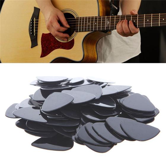 Kit 10 Palhetas p/ Guitarra, Violão, Ukulele, Cavaco e Baixo 0,71mm Pretas Menor preço em Kit 10 Palhetas p/ Guitarra, Violão, Ukulele, Cavaco e Baixo 0,71mm Pretas